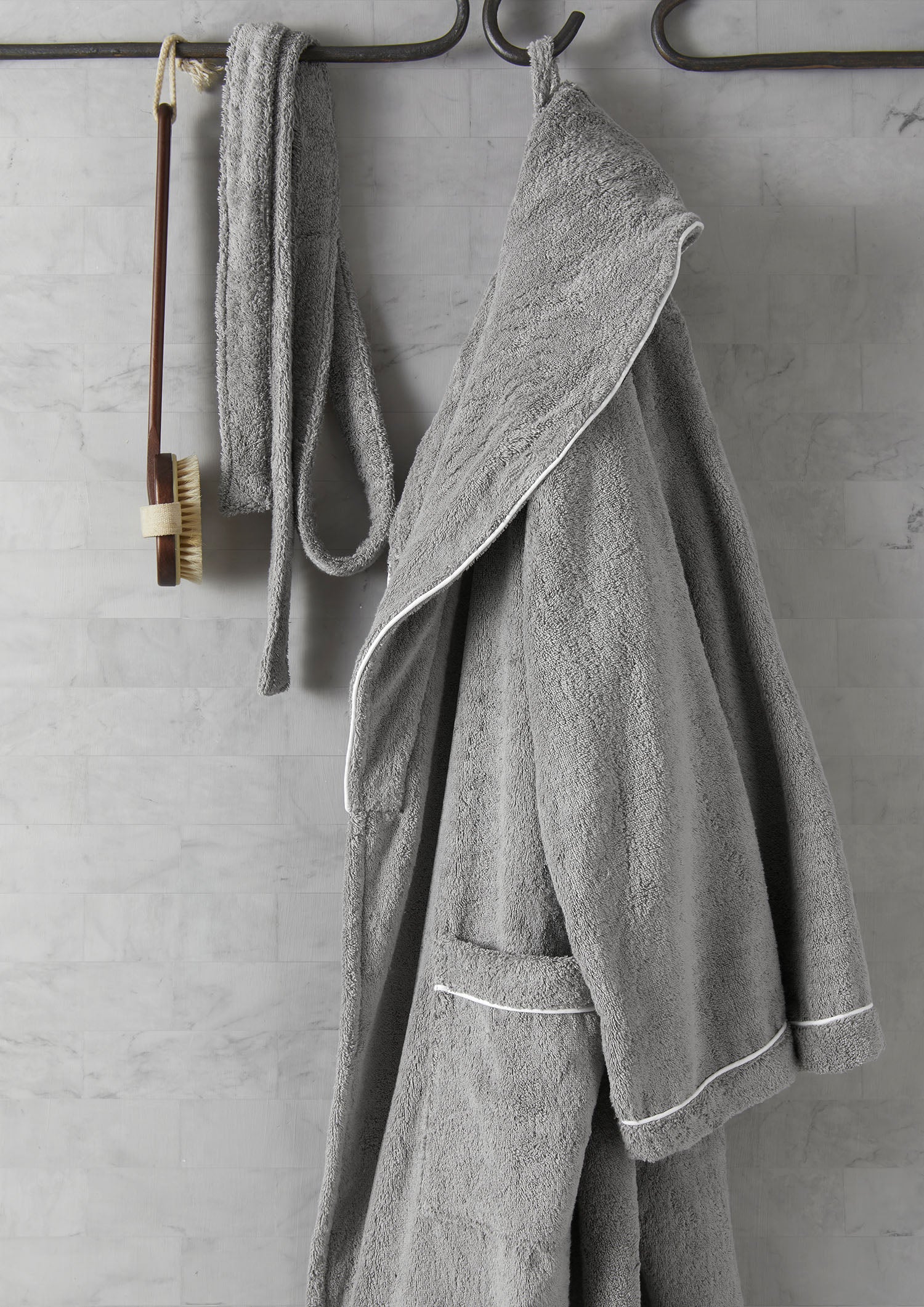 Brooklyn Wood Fiber Shawl Bathrobe