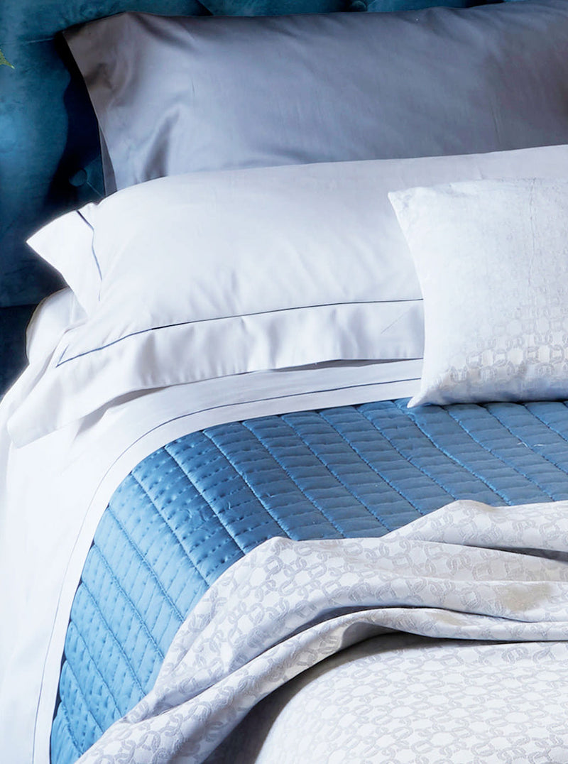 Oxford Model Sheet Set In Cotton Satin With Cordonetto Finish