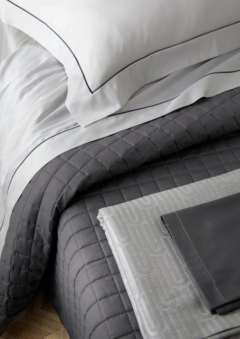 Ginevra Model Sheet Set In Cotton Percale With Oxford Finish