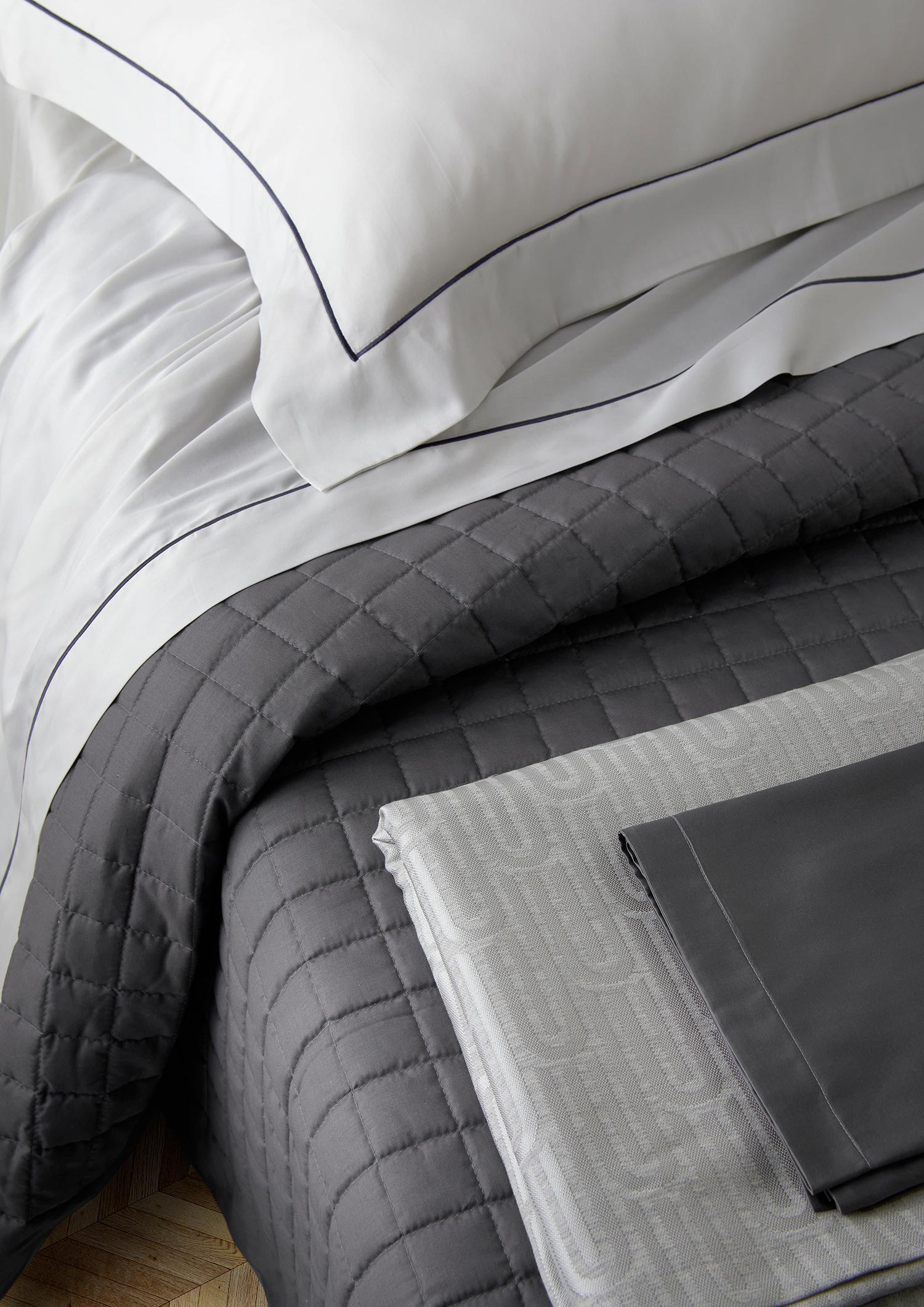 Ginevra Model Sheet Set In Cotton Percale With Oxford Finish